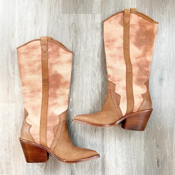 Dolce Vita Navene Cowboy Western Boots Brown 7 - Picture 5 of 10